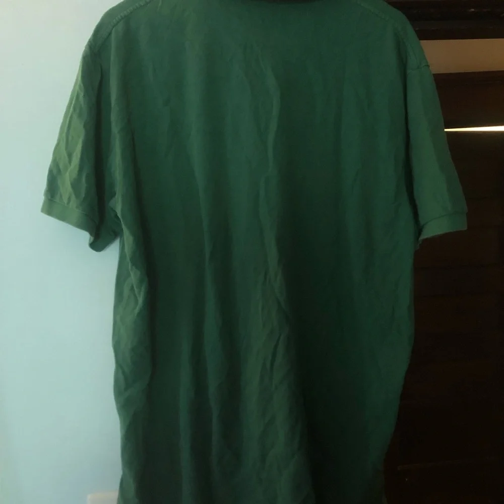 Ralph Lauren Men's Green Polo with Gold Pony Embroidery